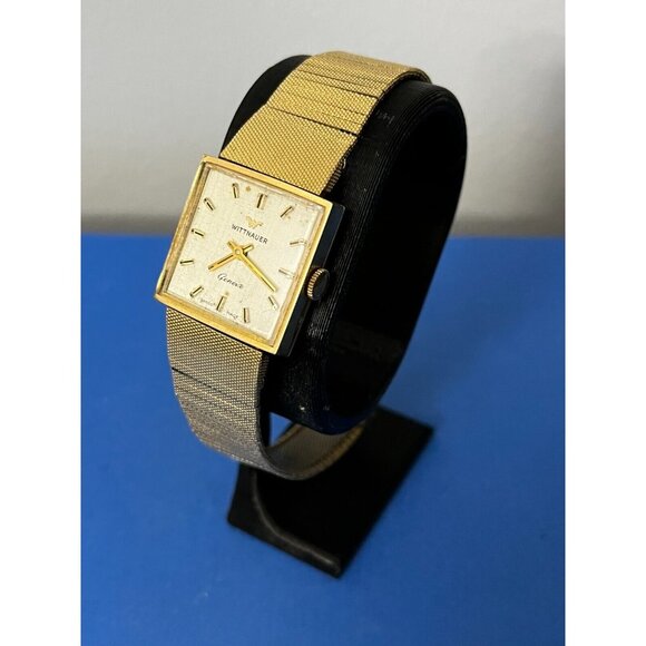 Vintage Wittnauer women's watch Square 10k RGP Gold 4 repair / parts - Picture 1 of 13